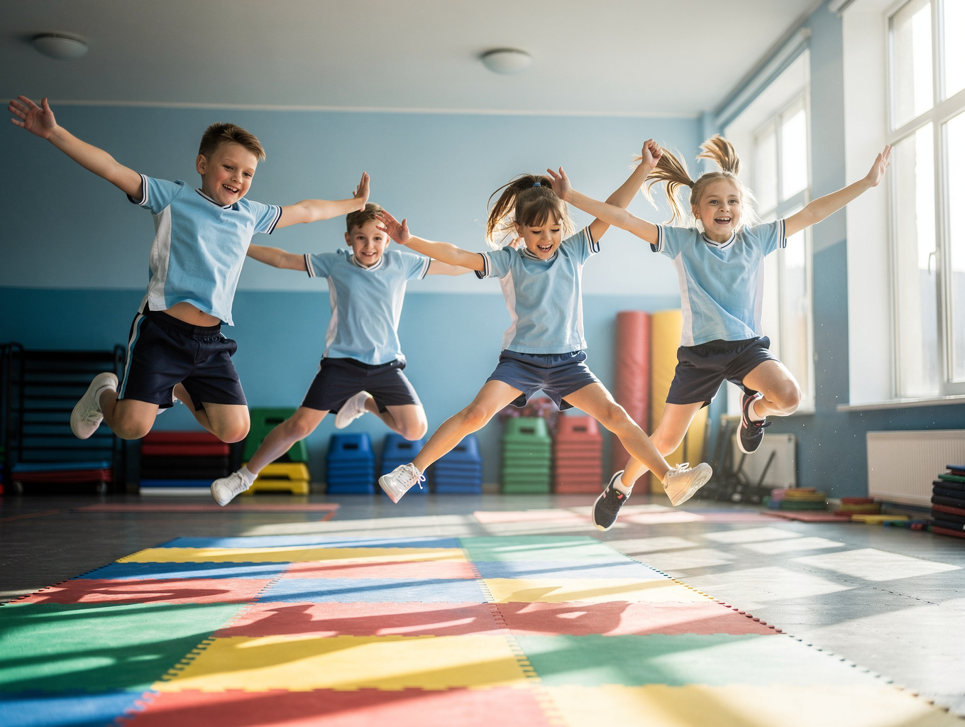 Young athletes training at KidSport Academy